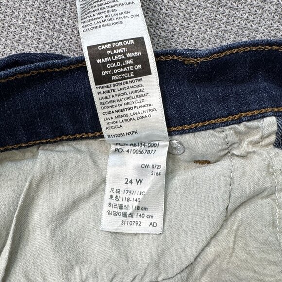 Denizen From Levis Womens Size 24W Mid-Rise Bootcut Jeans Dark Wash Denim Curvy - Picture 7 of 13